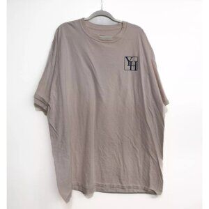 Hanes Mens Pink Cotton T-Shirt Yellow Hammer Energy Round Neck Short Sleeve 3XLT